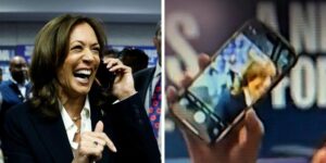 ¿Llamada 'fake' de Kamala Harris a un votante en directo? Esta es la explicación