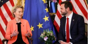 La fría reunión de Vance con Von der Leyen no logra rebajar la tensión entre EE.UU. y la UE