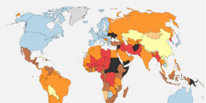 nivel de riesgo por países
