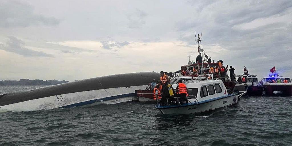 Al menos 34 muertos y más de una docena de desaparecidos en un naufragio de un barco turístico en Vietnam