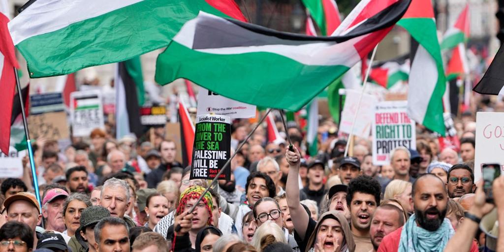 La Policía detiene a 55 personas en una manifestación propalestina en el Reino Unido