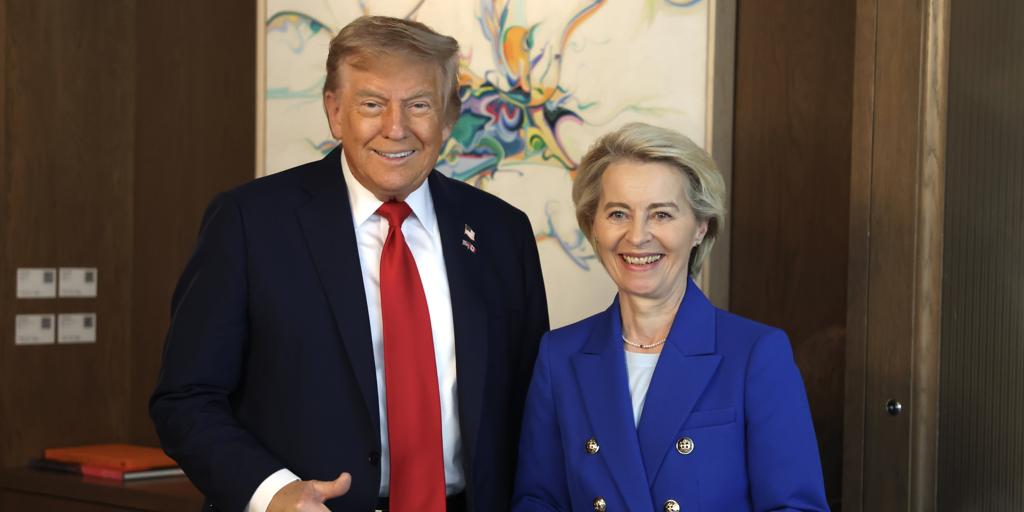 Von der Leyen y Trump tratarán de desbloquear cara a cara este domingo el acuerdo comercial entre EE.UU. y la UE