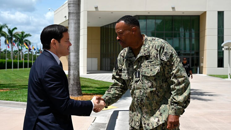 Marco Rubio visita el Mando Sur para tratar la seguridad en América Latina