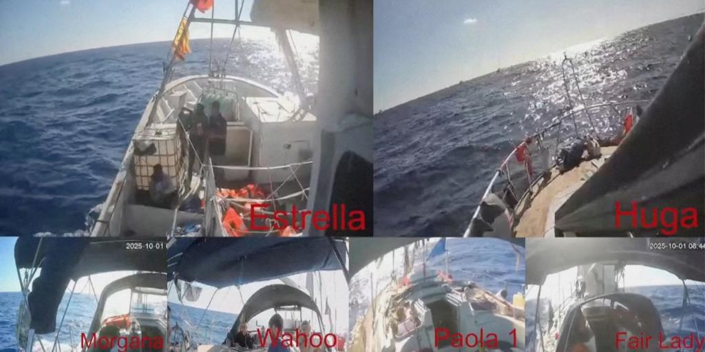 La flotilla con ayuda para Gaza llega a la «zona de alto riesgo» y espera ser interceptada por Israel en una hora