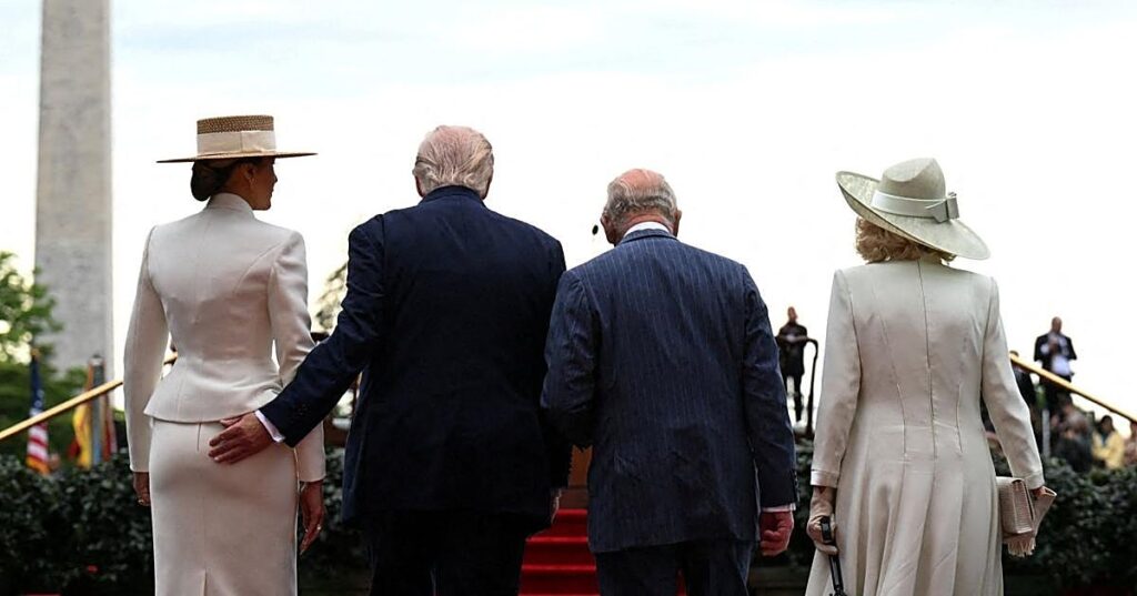 Trump recibe a Carlos III en la Casa Blanca con los mayores honores de una visita de estado