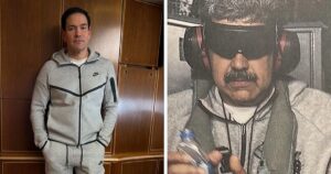 vestido con el chándal de Maduro tras su captura