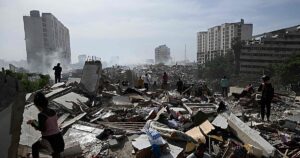 La Guaira, zona cero del doble terremoto en Venezuela, a vista de dron