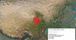 Dos terremotos de 5,7 y 5,8 sacuden la provincia occidental china de Qinghai en apenas 20 minutos