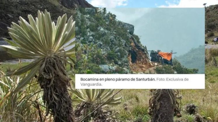 Fotografías revelan cómo la minería ilegal deja graves daños en el páramo de Santurbán