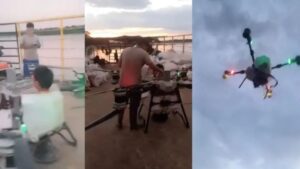 Aerocivil anunció sanciones por hombre que se montó y voló en un dron de fumigación