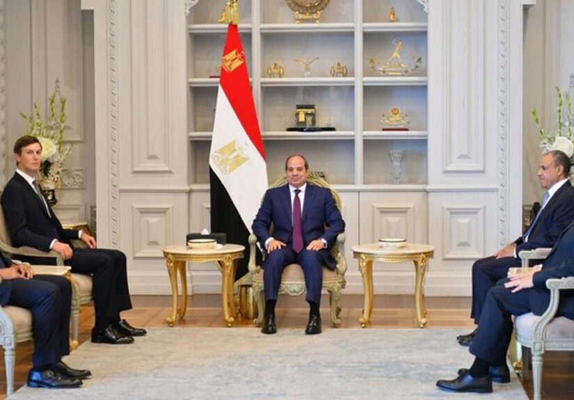 El yerno de Trump se reúne con el presidente de Egipto para intentar desbloquear el plan de paz para Gaza