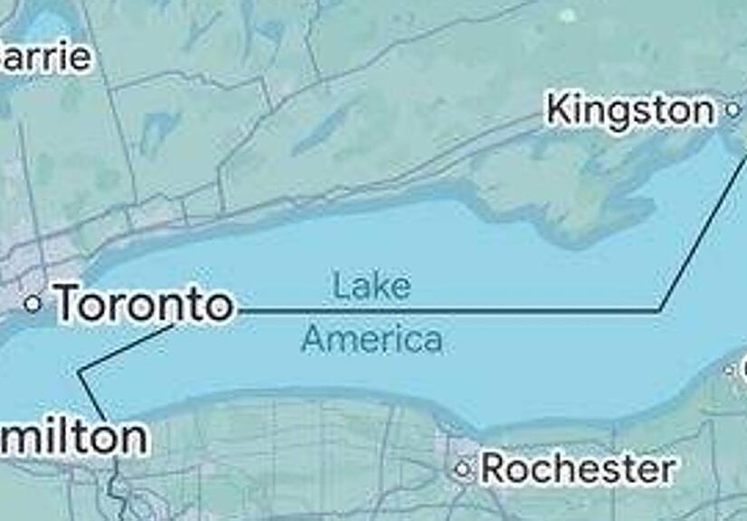 Google Maps cumple el deseo de Trump y cambia el nombre del 'lago Ontario' a 'lago América' en EE.UU.