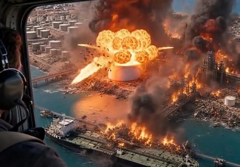 Trump publica un vídeo generado con IA que muestra la destrucción de la isla iraní de Jarg