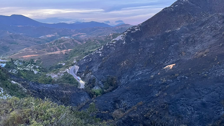 Controlan incendio forestal en Ábrego, Norte de Santander, que consumió más de 3.000 hectáreas