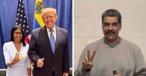 Delcy Rodríguez aprovecha su foto con Trump para enviar un mensaje al chavismo