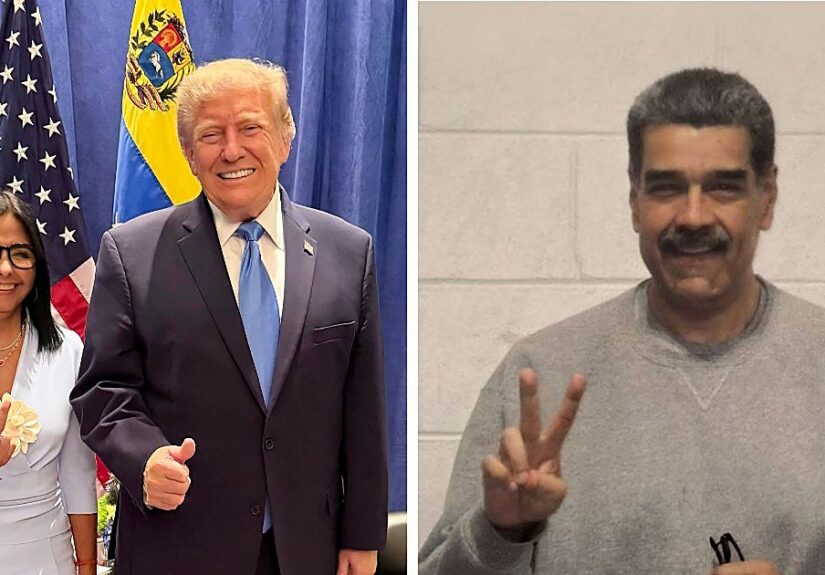 Delcy Rodríguez aprovecha su foto con Trump para enviar un mensaje al chavismo
