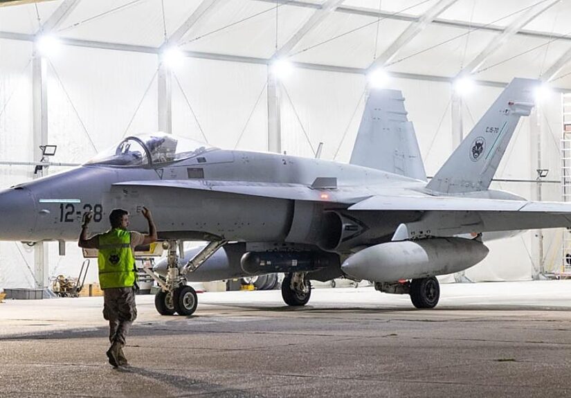 Dos F-18 españoles intervienen en Rumanía ante una potencial amenaza de drones rusos