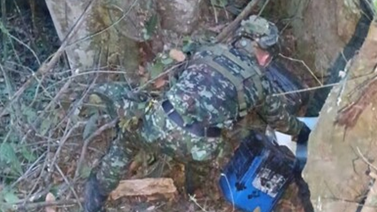 Hallan 250 kilos de explosivos del Eln cerca de una institución educativa en Santander