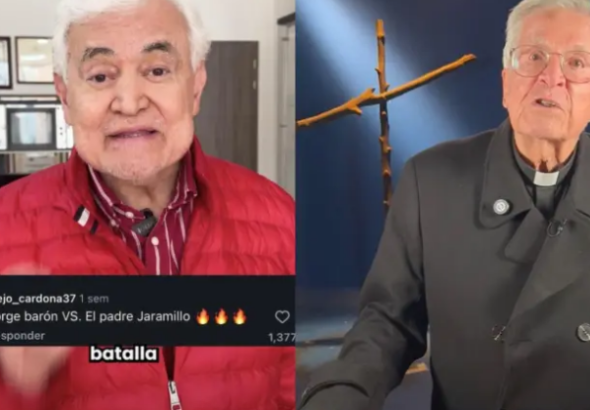 Jorge Barón retó al padre Diego Jaramillo a una batalla de aura: ya obtuvo respuesta