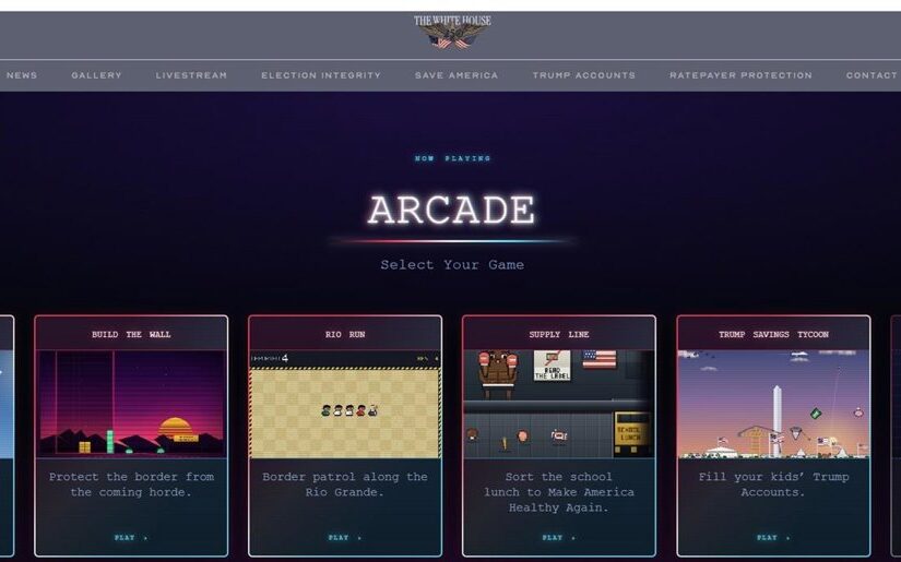 La Casa Blanca habilita en su web juegos sobre la agenda de Trump, incluidos el muro y la deportación de migrantes