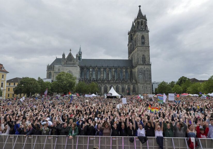 Miles de manifestantes por la democracia en víspera de las regionales de Sajonia-Anhalt con AfD como favorita