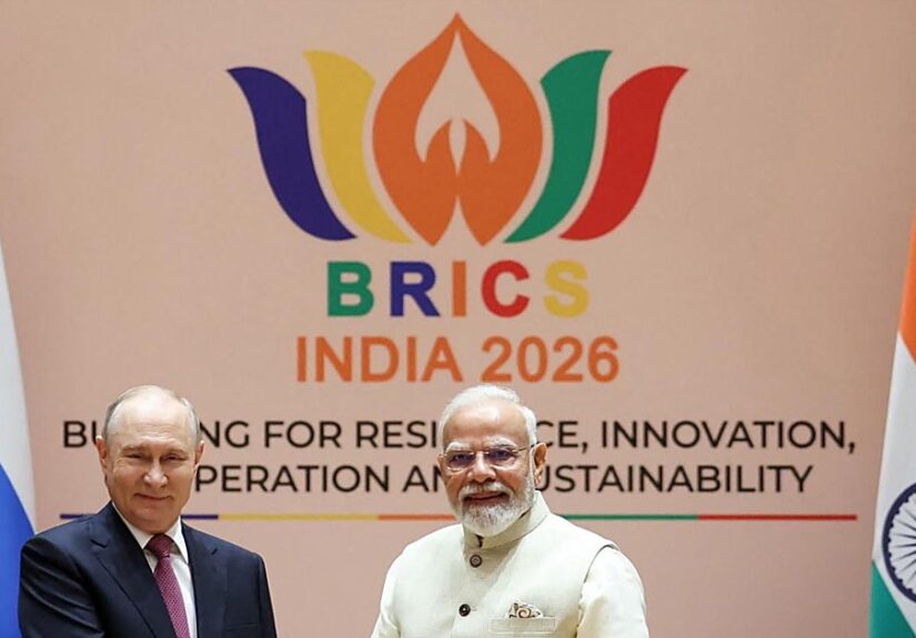 Putin sale de su aislamiento en la cumbre de los BRICS en la India