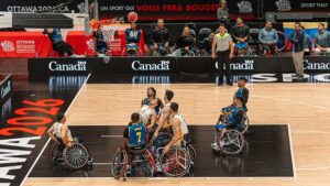 Selección Colombia de BSR se estrenó con derrota en el Mundial, al caer 83-54 ante España