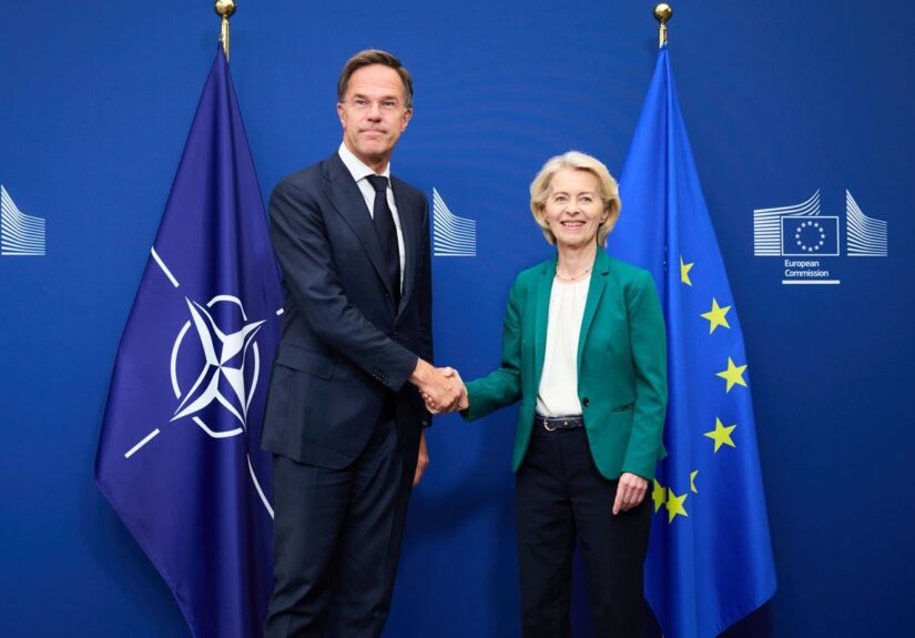Von der Leyen y Rutte respaldan a Alemania y amenazan a Rusia con "más presión" ante el ataque en Leipzig