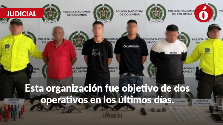 Con escopetas y fentanilo, caen cuatro integrantes de la Familia P en el área metropolitana de Cúcuta