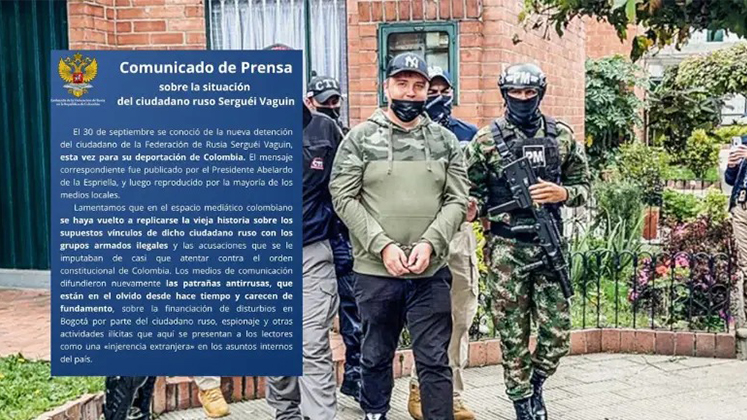 Rusia defiende a ciudadano expulsado de Colombia y cuestiona señalamientos de espionaje